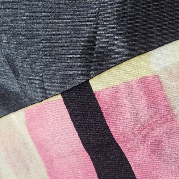 Anthropologie Yoana Baraschi Silk Blend Dress 8 – Colorblock Modern Art Cocktail - Picture 4 of 11